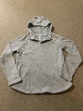Kyodan Light Gray Hooded Snap-Neck Pullover